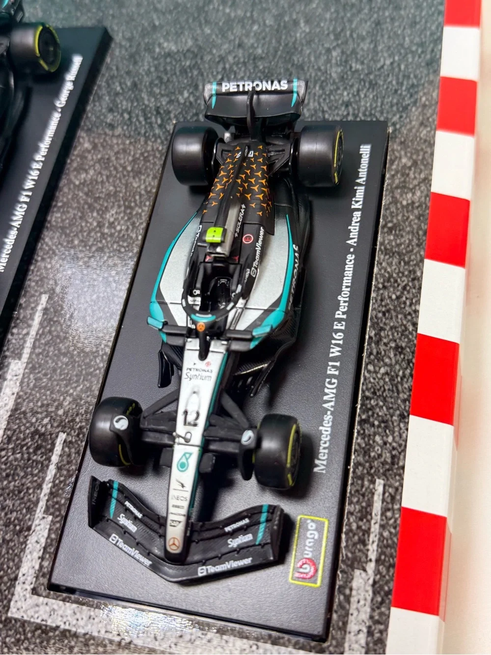 Mercedes AMG Petronas Black and Teal George Russell Diecast F1 Car